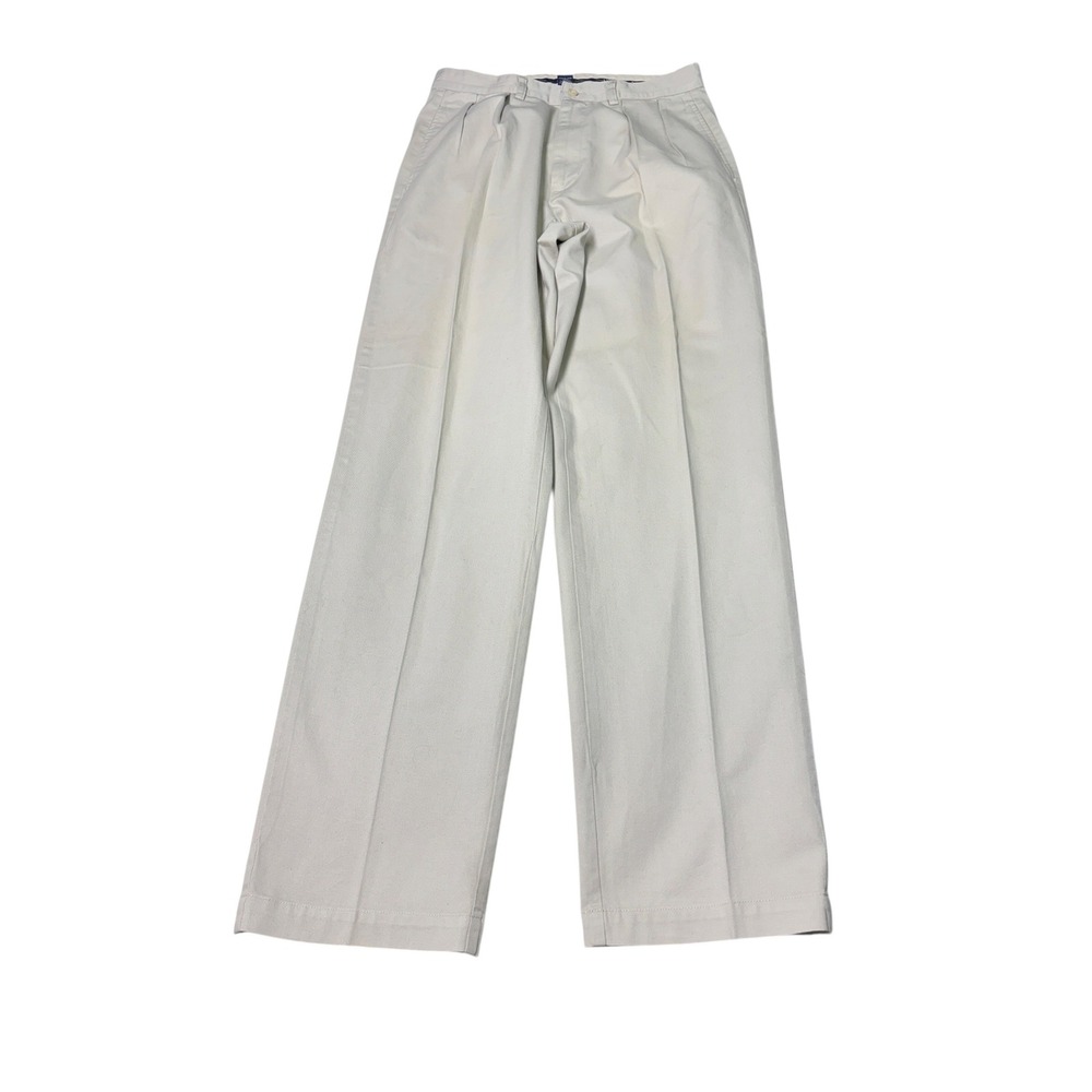 Polo Ralph Lauren Andrew Pant Mens 32x34 Pleated Chino Trousers Stone Beige